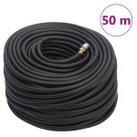 Vidaxl tuyau d'air hybride noir 50 m caoutchouc et pvc