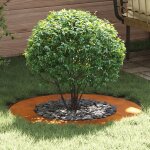 Vidaxl vase en acier corten acier corten grand incrustations d�coratives