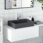 Vidaxl vasque 50x38x11 cm fonte min�rale / marbre anthracite