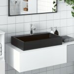 Vidaxl vasque 60x38x11 cm fonte minérale / marbre noir mat Vidaxl vasque 60x38x11 cm fonte minérale / marbre noir mat