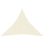 Vidaxl voile d'ombrage 160 g / m cr�me 6x6x6 m pehd