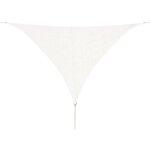 Vidaxl voile d'ombrage pehd triangulaire 5 x 5 x 5 m blanc
