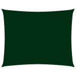 Vidaxl voile de parasol tissu oxford rectangulaire 3x4 m vert fonc�
