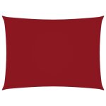 Vidaxl voile de parasol tissu oxford rectangulaire 4x6 m rouge