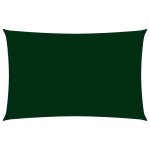 Vidaxl voile de parasol tissu oxford rectangulaire 4x7 m vert fonc�