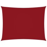 Vidaxl voile de parasol tissu oxford rectangulaire 6x7 m rouge