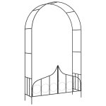 Vidaxl vo�te de jardin avec portail noir 138x40x238 cm fer
