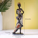 Vilead - statue de femme africaine en rsine, figure d'art moderne, accessoires de dcoration intrieure ...