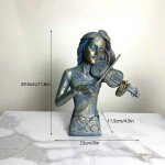 Vilead - statue de musicien en rsine de 30cm, collection de bandes, sax, violoncelle, bureau, bibliothque, ...