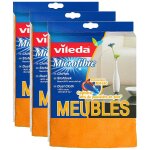 Vileda lot de 3 chiffons microfibre  poussire 30 x 40 cm orange