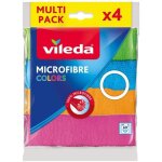 Vileda pack de 4 microfibre colors chiffons lavettes multi - usages 30x30 cm