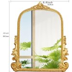 Vintage gold arched dressing table mirror with resin frame - small (25x30cm) standing mirror for living ... Vintage gold arched dressing table mirror with resin frame - small (25x30cm) standing mirror for living ...