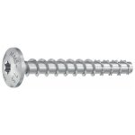Vis bton acier zingu blanc tte ronde large multi - monti plus - 7, 5 x 60 mm - x50 heco