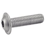 Vis � m�taux t�te bomb�e hexagonale creuse � embase inox a2 iso 7380 5x16 bo�te de 200 - acton - 622255x16 ...