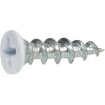 Vis menuiserie pvc scell - it t�te laqu�e blanche - acier zingu� - 4, 2 x 25 mm - bo�te de 1000