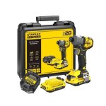 Visseuse � impact sans fil + 2 batteries 2ah + chargeur - 18v - stanley fatmax - brushless - sfmcf830d2k ...