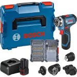 Visseuse s�ns fil bosch professional 12 v, 1 t�te flexiclick, s�ns batterie, en coffret l, bleu, flexiclick, ...
