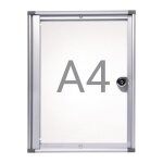 Vitrine d'affichage 1xa4 l270xh351mm coins biseaut�s p. int�rieur maul