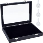 Vitrine a epingles en velours noir, 28x20x4. 85cm broche a suspendre murale rangement pour bijoux botes ...