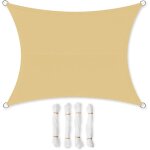 Voile d'ombrage, auvent rsistante, 4x3m respirant protection solaire pour rsistant a l'eau protection ...