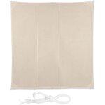 Voile d ombrage carr 4 x 4 m beige helloshop26 13 0002942 3