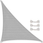 Voile d'ombrage avec cordes de fixation pare - soleil jardin balcon basic triangle rectangle 3, 2 x 3, ...