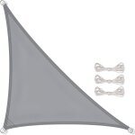 Voile d'ombrage avec cordes de fixation pare - soleil jardin balcon basic triangle rectangle 3, 2 x 3, ...