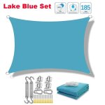 Voile d'ombrage extrieure etanche, auvent en toile, auvent rectangulaire, abri solaire de piscine, pare ...
