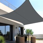 Voile d'ombrage rectangulaire 2. 5x2. 5m impermable toile ombrage uv protection pour patio jardin, terrasse, ...