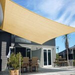 Voile d'ombrage rectangulaire 2. 5x3. 5m hdpe toile ombrage auvent respirant protection des rayons uv ...