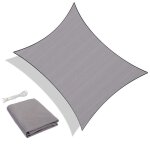 Voile d'ombrage rectangulaire 3x4m respirant anti uv pour jardin terrasse balcon, gris Voile d'ombrage rectangulaire 3x4m respirant anti uv pour jardin terrasse balcon, gris