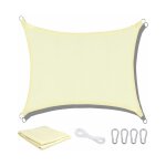 Voile d'ombrage rectangulaire impermable 3 x 4 m - protection uv a 95 % pour l'extrieur, installation ...