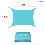 Voile d'ombrage solaire impermable, bleu ciel, toutes tailles, carr, rectangle, triangle, terrasse ...
