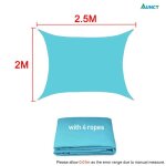 Voile d'ombrage solaire impermable, bleu ciel, toutes tailles, carr, rectangle, triangle, terrasse ...