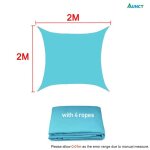 Voile d'ombrage solaire impermable, bleu ciel, toutes tailles, carr, rectangle, triangle, terrasse ...
