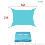 Voile d'ombrage solaire impermable, bleu ciel, toutes tailles, carr, rectangle, triangle, terrasse ...