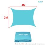 Voile d'ombrage solaire impermable, bleu ciel, toutes tailles, carr, rectangle, triangle, terrasse ...