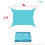 Voile d'ombrage solaire impermable, bleu ciel, toutes tailles, carr, rectangle, triangle, terrasse ...