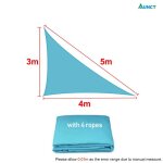 Voile d'ombrage solaire impermable, bleu ciel, toutes tailles, carr, rectangle, triangle, terrasse ...