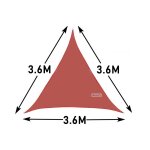 Voile d'ombrage solaire impermable rouge rouille, toutes tailles, carr, rectangle, terrasse de jardin, ...