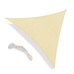 Voile d'ombrage en tissu polyester oxford, bloc uv, jaune clair, pare - soleil pour patio, arrire - ...