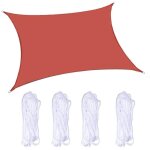 Voile d'ombrage toile rectangulaire 4x3m rayons uv r�sistante a�r� voile ombrage rayons uv pour jardin ...