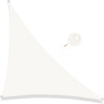 Voile d'ombrage triangulaire 5x5x7m impermable toile ombrage uv protection pour patio jardin, terrasse, ...