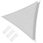 Voile d'ombrage triangulaire gris clair 3. 6x3. 6x3. 6m pour terrasse, jardin, cour, pergola