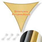 Voile pare - soleil imperm�able triangulaire 1, 5x1, 5x2m toile ombrage uv protection pour terrasse jardin ...