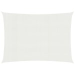 Voile toile d'ombrage parasol 160 g / m blanc 3 x 4 m pehd helloshop26 02 0009017