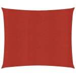 Voile toile d'ombrage parasol 160 g / m rouge 6 x 6 m pehd helloshop26 02 0009291