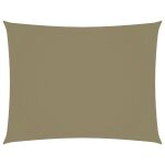 Voile toile d'ombrage parasol tissu oxford rectangulaire 2 x 3, 5 m beige helloshop26 02 0009602