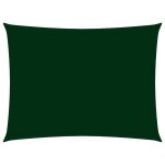 Voile toile d'ombrage parasol tissu oxford rectangulaire 2 x 4 m vert fonc� helloshop26 02 0009615