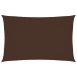Voile toile d'ombrage parasol tissu oxford rectangulaire 2 x 5 m marron helloshop26 02 0009634